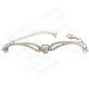 Bracelet en cristal – Corazón – Blanco – Finition argent