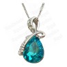 Pendentif en cristal – Duquesa – Bleu – Finition argent