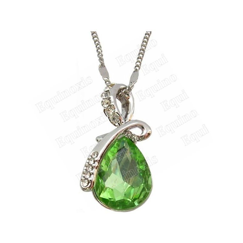 Pendentif en cristal – Duquesa – Vert – Finition argent