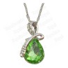Pendentif en cristal – Duquesa – Vert – Finition argent