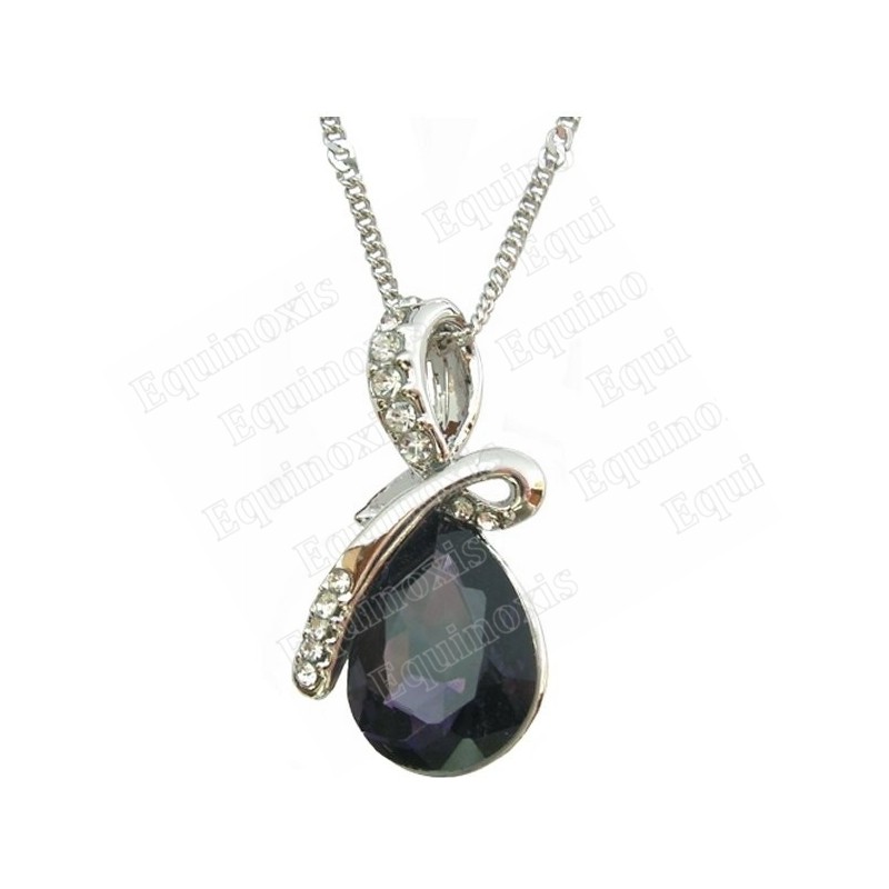 Pendentif en cristal – Duquesa – Violet – Finition argent