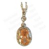 Pendentif en cristal – Marquesa – Orange – Finition argent