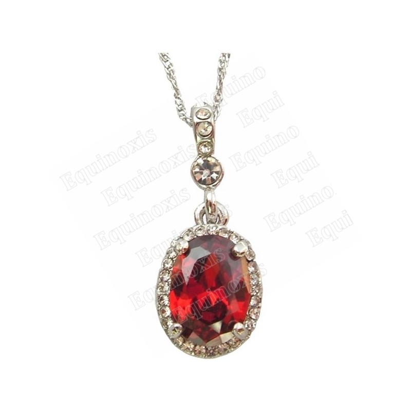 Pendentif en cristal – Marquesa – Rouge – Finition argent
