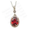 Pendentif en cristal – Marquesa – Rouge – Finition argent