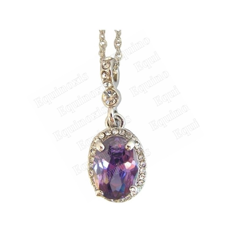 Pendentif en cristal – Marquesa – Violet – Finition argent