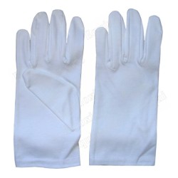 Gants maçonniques blancs pur coton – Talla 9 ½