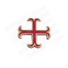 Pin's templario – Cruz anclada esmaltada roja