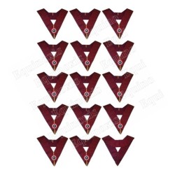 Collares masónicos muaré – Arco Real – Set de 14 sautoirs d'Officiers