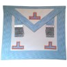 Tablier maçonnique en faux cuir – Rito de Emulación – Color GLNF – Vénérable Maître