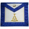 Tablier maçonnique en faux cuir – REAA – 14° grado – Espalada azul – Bordado a máquina