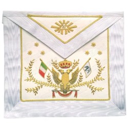 Mandil masónico de cuero – REAA – 33° grado – Bandera italiana