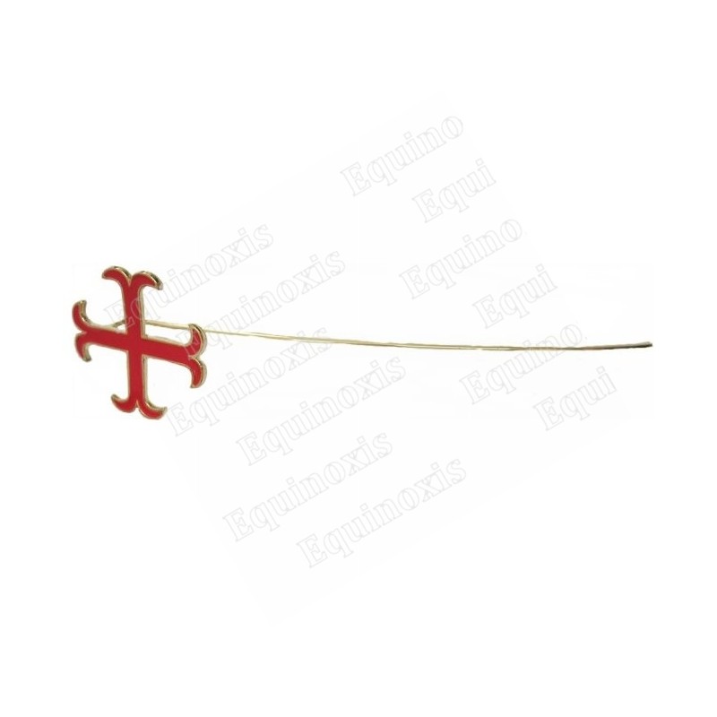 Marcapágina templario – Cruz anclada esmaltada roja