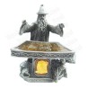 Figurine magicien étain – Mago debout devant son autel