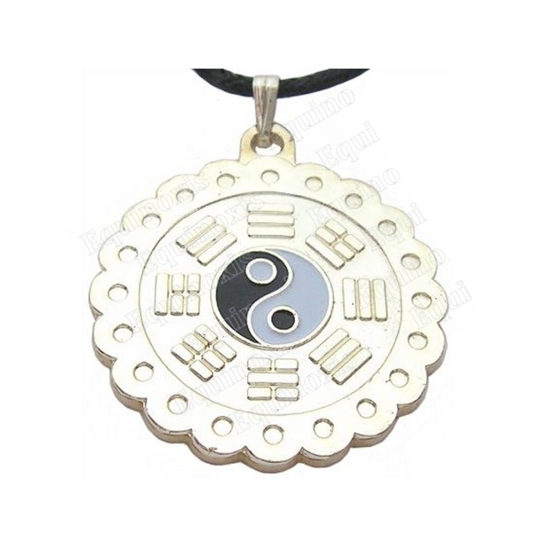 Colgante Feng-Shui  – Pa Kua & Tao – Plata brillante