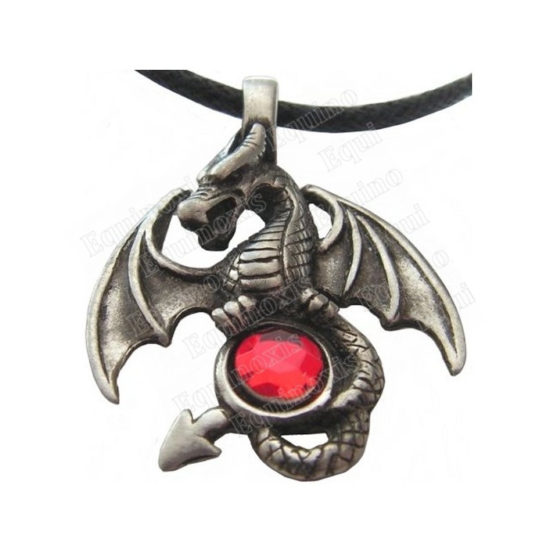 Colgante drago – Dragón con alas extendidas y piedra