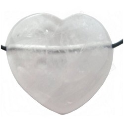 Colgante piedra – Corazón – Cuarzo blanco