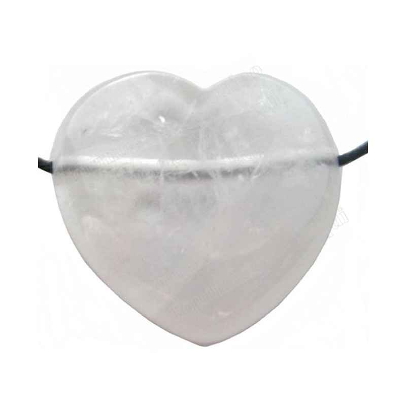 Colgante piedra – Corazón – Cuarzo blanco