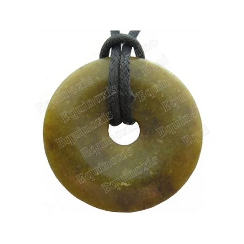 Colgante piedra – Donut – Jade verde