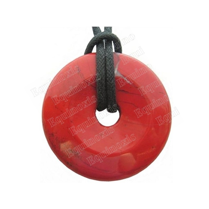 Colgante piedra – Donut – Jaspe rojo