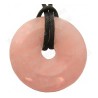 Colgante piedra – Donut – Cuarzo rosa