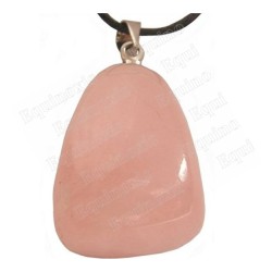 Colgante piedra – Piedra pulida – Cuarzo rosa