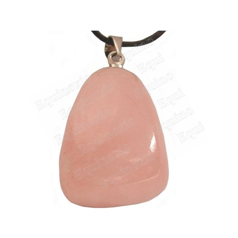 Colgante piedra – Piedra pulida – Cuarzo rosa