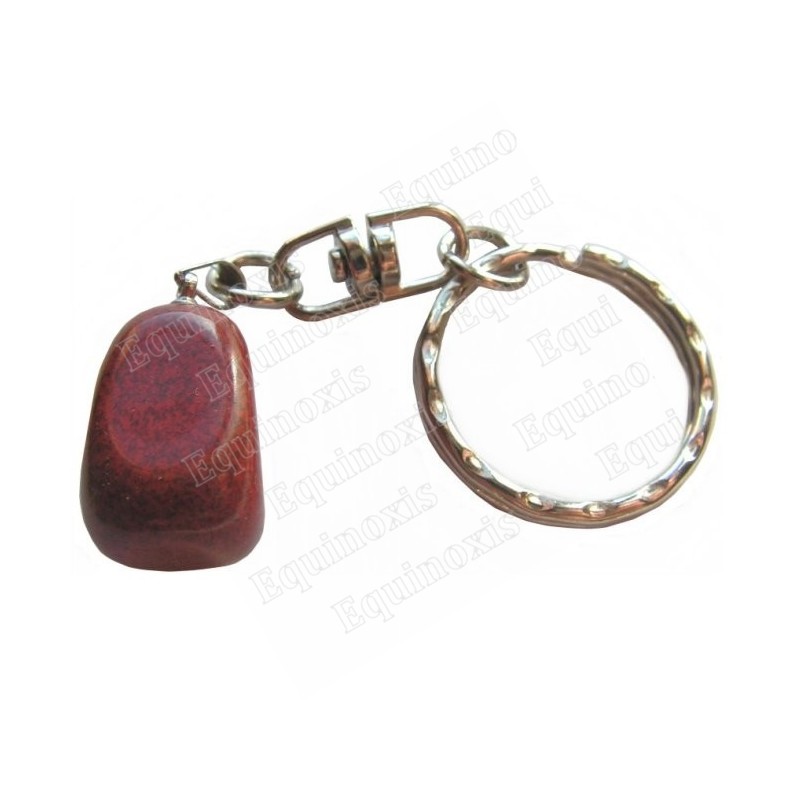 Llavero piedra – Pierre roulée – Jaspe rojo