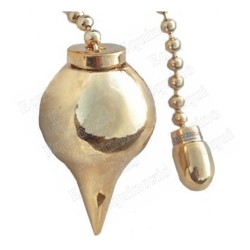 Pendule de radiesthésie métal doré 5 – Pendule avec chambre pour témoin