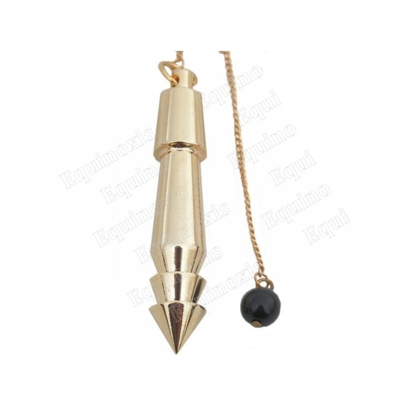Pendule de radiesthésie laiton doré 8
