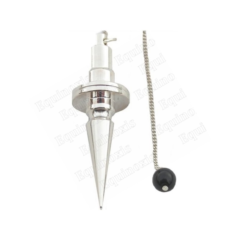 Pendule de radiesthésie laiton argenté 10 – Pendule toupie