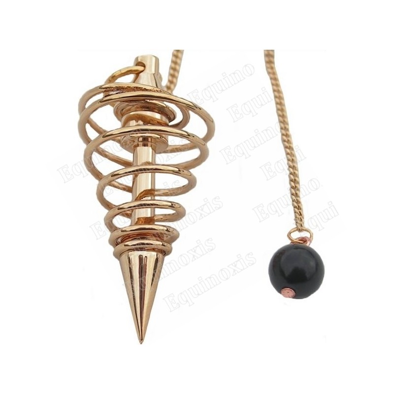 Pendule de radiesthésie métal doré 13 – Pendule spirale