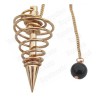 Pendule de radiesthésie métal doré 13 – Pendule spirale