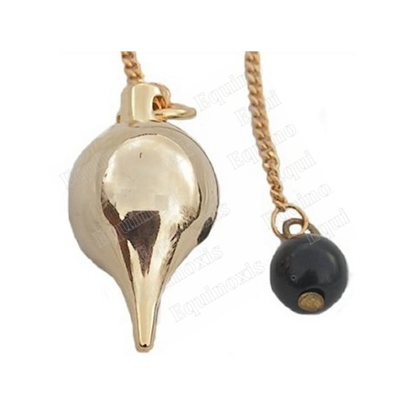 Pendule de radiesthésie métal doré 14 – Pendule grosse goutte