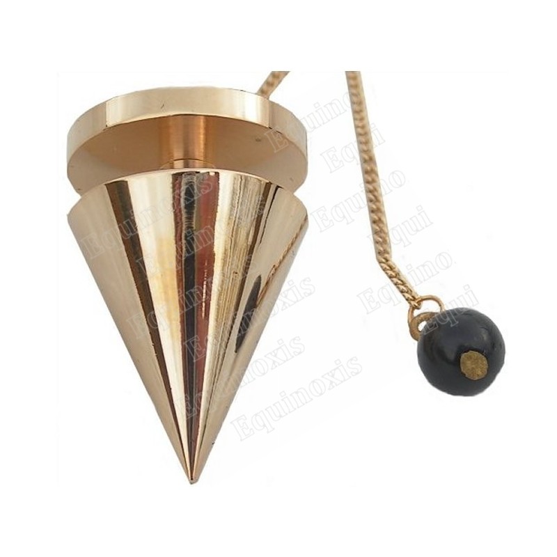 Pendule de radiesthésie métal doré 16 – Pendule Andromaque