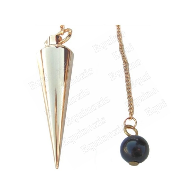 Pendule de radiesthésie métal doré 17 – Pendule Vespéra
