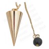 Pendule de radiesthésie métal doré 19 – Pendule conique