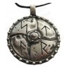 Colgante vikingo – Colgante vikingo 17 – Escudo vikingo con letras rúnicas