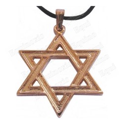 Colgante judaico – Estrella de David – Oro brillante 2