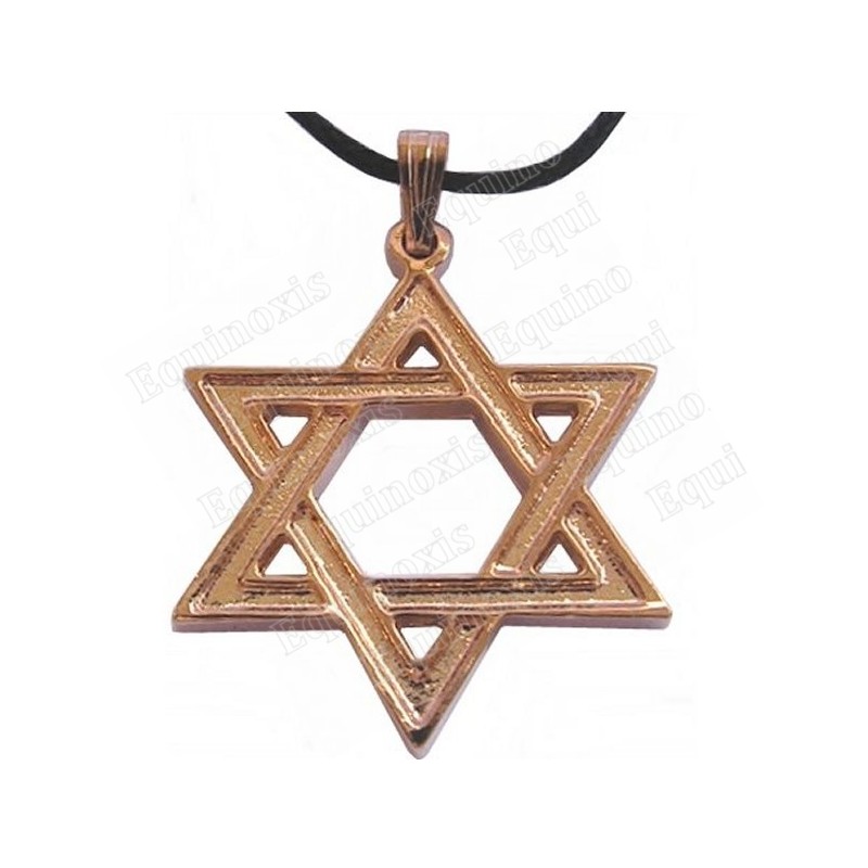Colgante judaico – Estrella de David – Oro brillante 2