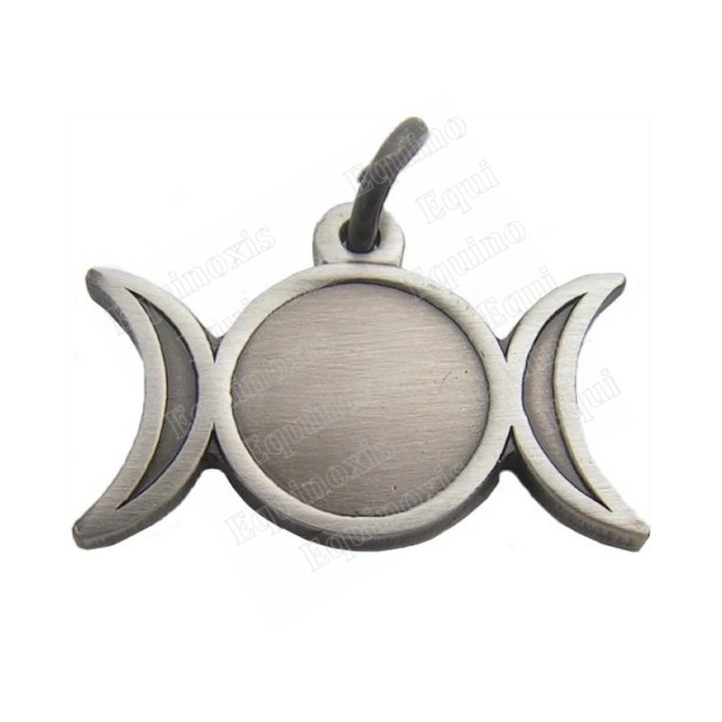 Colgante simbólico – Triple lune – Plata envejecida