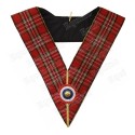 Collar masónico muaré – Rite Standard d\'Ecosse – Officier / Vénérable Maître – Cocarde tricolore