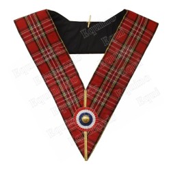 Collar masónico muaré – Rite Standard d'Ecosse – Officier / Vénérable Maître - Cocarde tricolore
