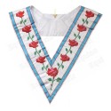 Collar masónico muaré – GLFF – Dignitaire du Conseil Fédéral – 9 roses avec feuilles