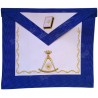 Tablier maçonnique en faux cuir – REAA – 14° grado – Espalda azul – 2 – Bordado a máquina
