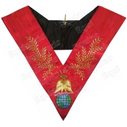 Collar masónico muaré – Grand Chapitre Général – Libertas – 4ème Ordre – Muy Sabio et Parfait Maître