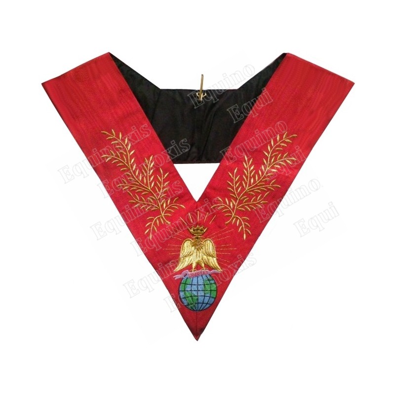 Collar masónico muaré – Grand Chapitre Général – Libertas – 4ème Ordre – Muy Sabio et Parfait Maître