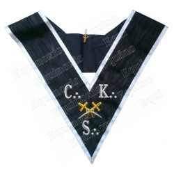 Collar masónico muaré – REAA – 30° grado – CKS – Espadas cruzadas