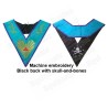 Collar masónico muaré – Menfis-Mizraim – Venerable Maestro – Acacia 108 hojas – Bordado a máquina