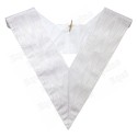 Collar masónico muaré – Blanco – Espalda blanca