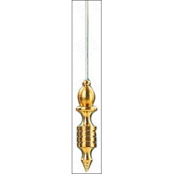 Pendule Râ long laiton doré 